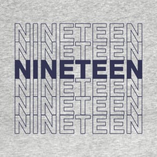 NINETEEN (Navy Text) T-Shirt